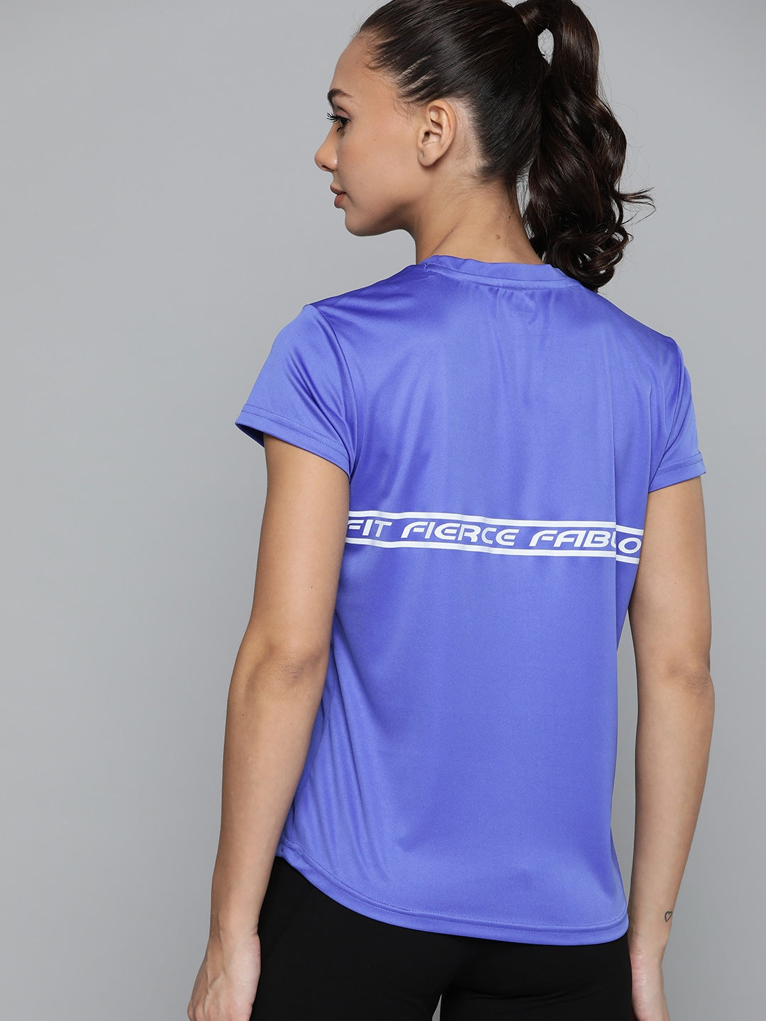 HRX By Hrithik Roshan Training Women SATIN SKY Rapid-Dry Typography Tshirts - Distacart