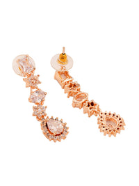 Thumbnail for Saraf RS Jewellery Rose Gold Plated AD Studded Designer Jewellery Set - Distacart