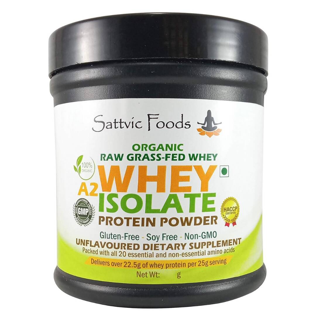 Sattvic Foods Organic A2 Whey Protein Isolate Protein Powder - Distacart