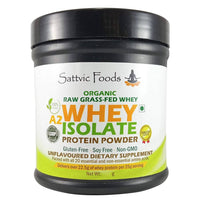 Thumbnail for Sattvic Foods Organic A2 Whey Protein Isolate Protein Powder - Distacart