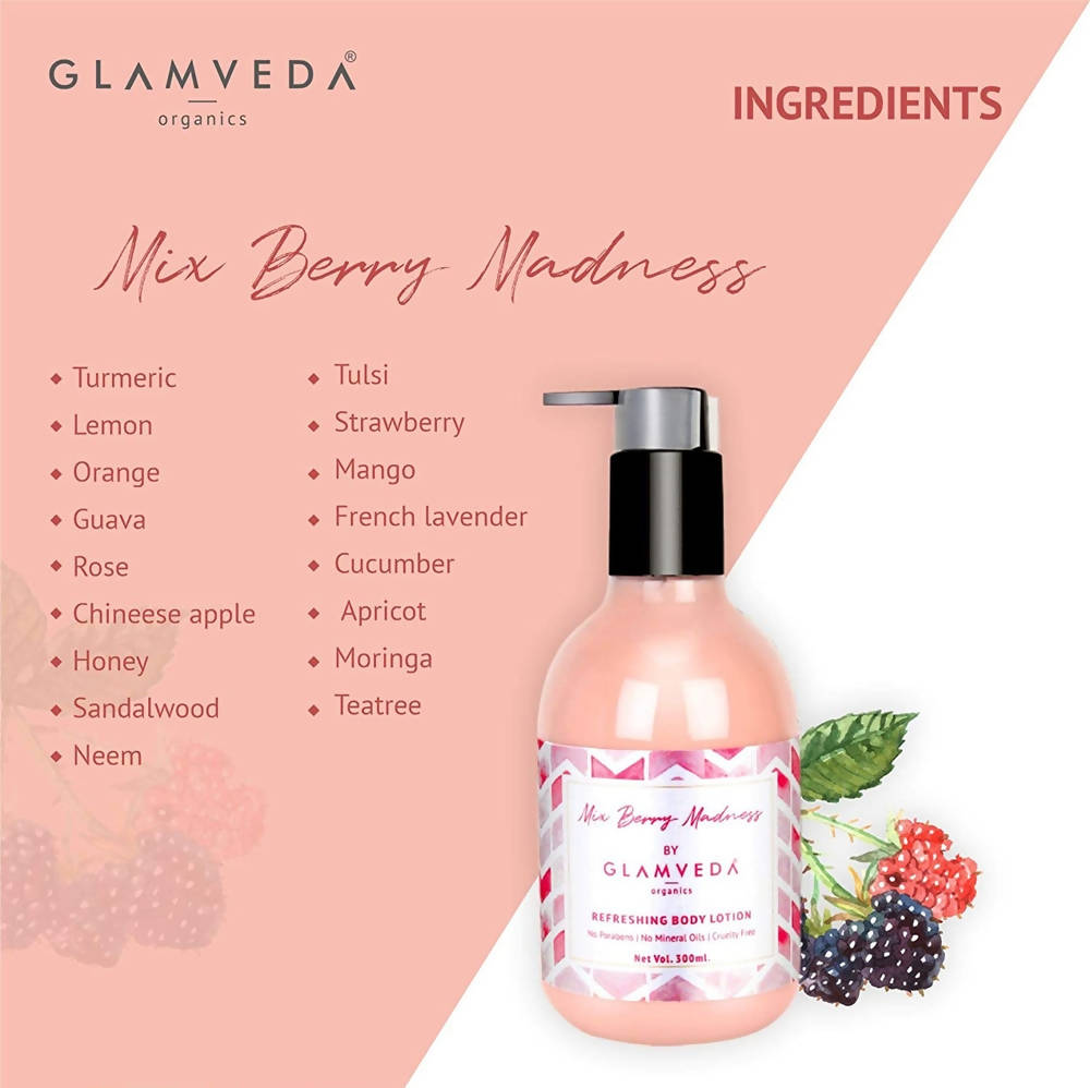 Glamveda Mix Berry Madness Refreshing Body Lotion