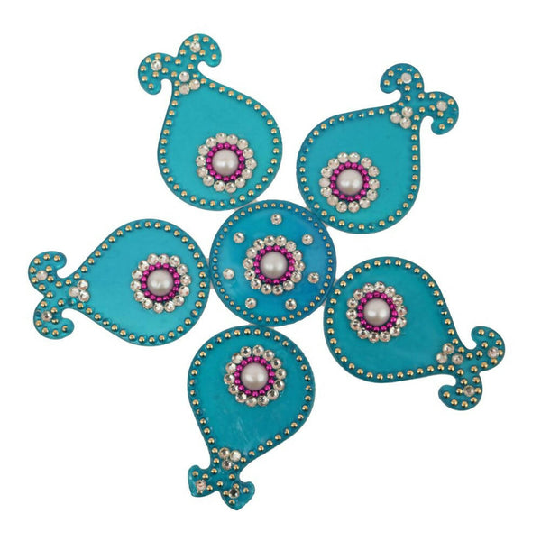 Kundan HandiKrafts Matka Rangoli Blue (Baby) - Distacart