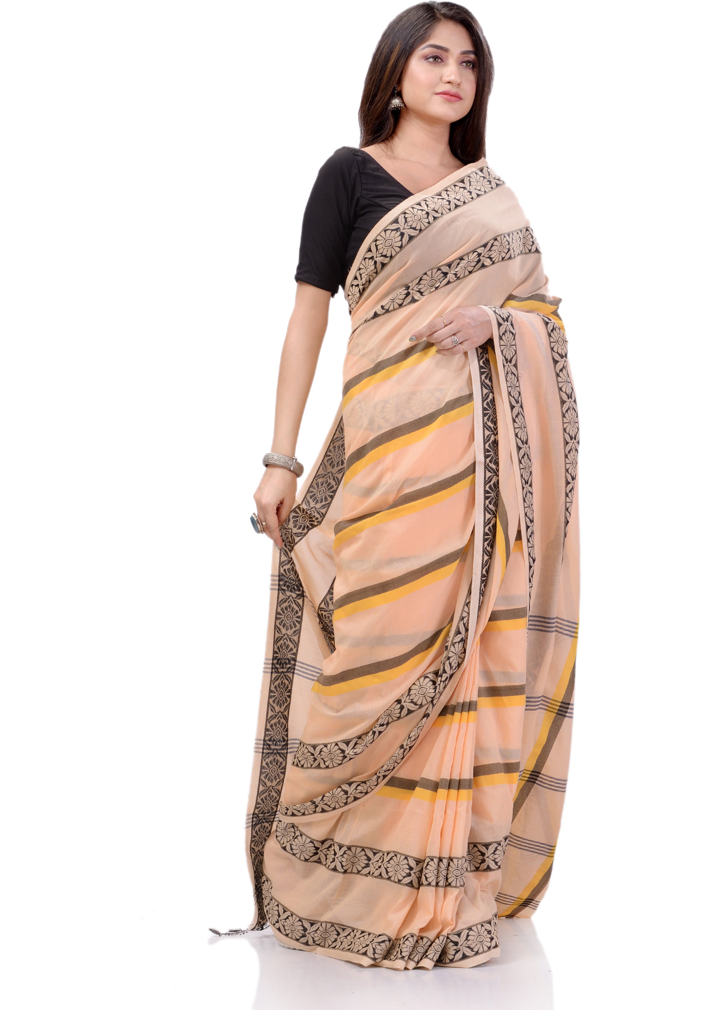 Pushpa khadi cotton saree with blouse