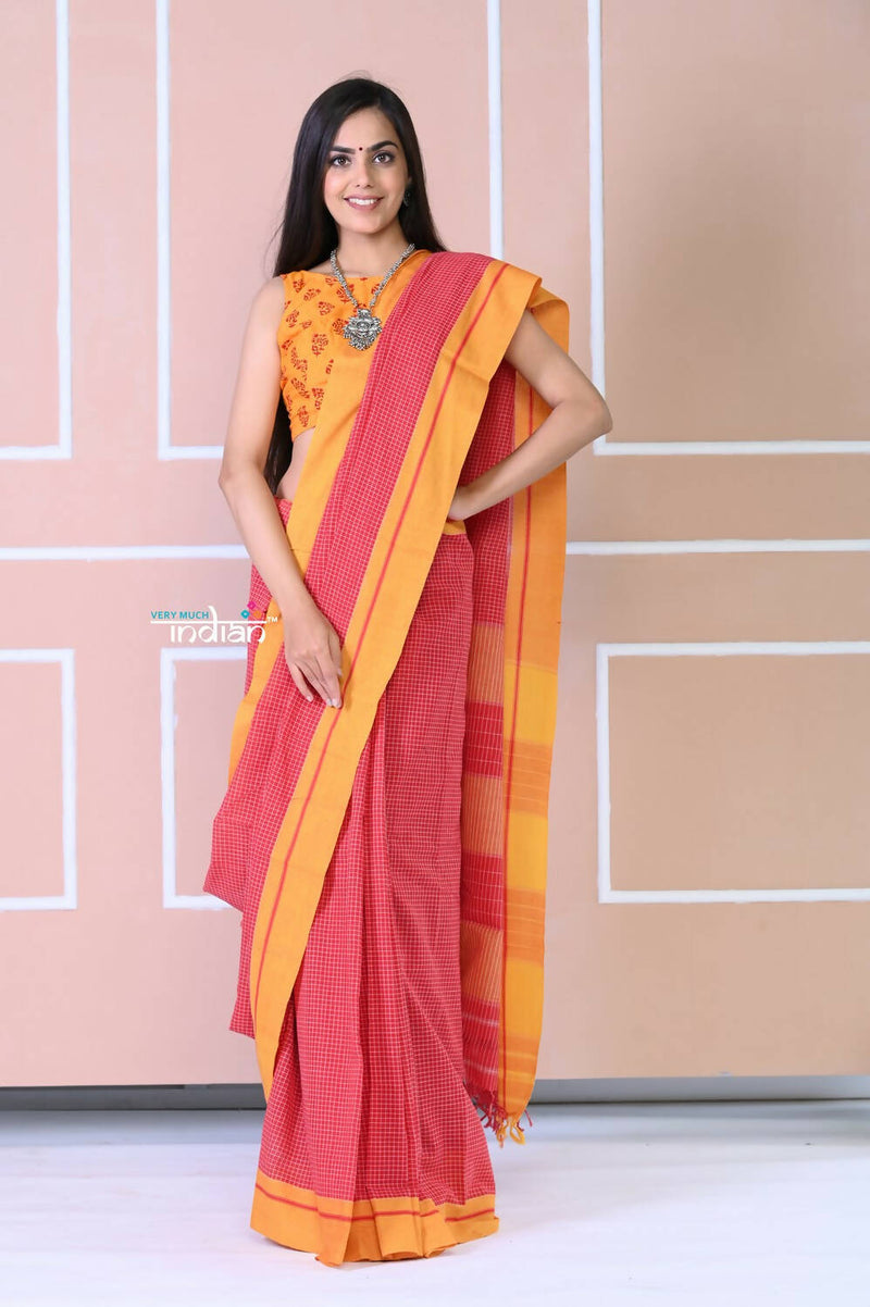 Very Much Indian Traditional Patteda Anchu Ilkal Handloom Saree ...