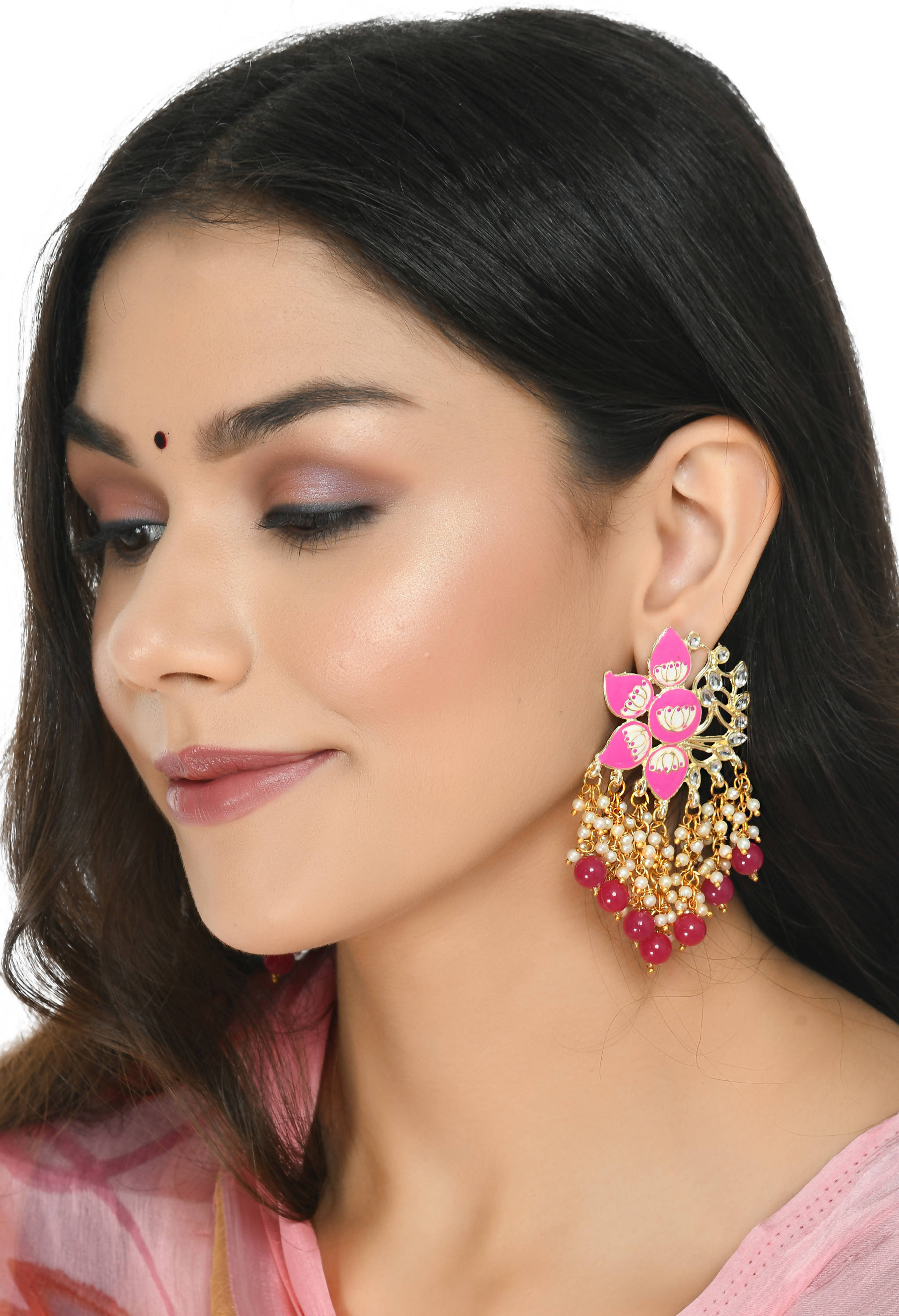 Bihu Black Meenakari Art Earrings – CASA ROZEN