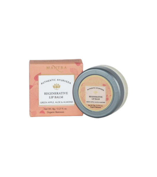 Mantra Herbal Regenerative Lip Balm Green Apple, Aloe & Almond - Distacart