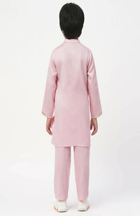 Thumbnail for Lil Drama Bollywood Tadka Pink Kurta Pant Set For Boys - Distacart