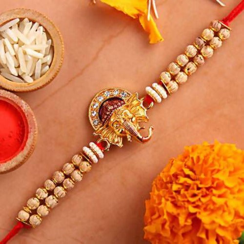 Beautiful Rakhi and Almonds Jar