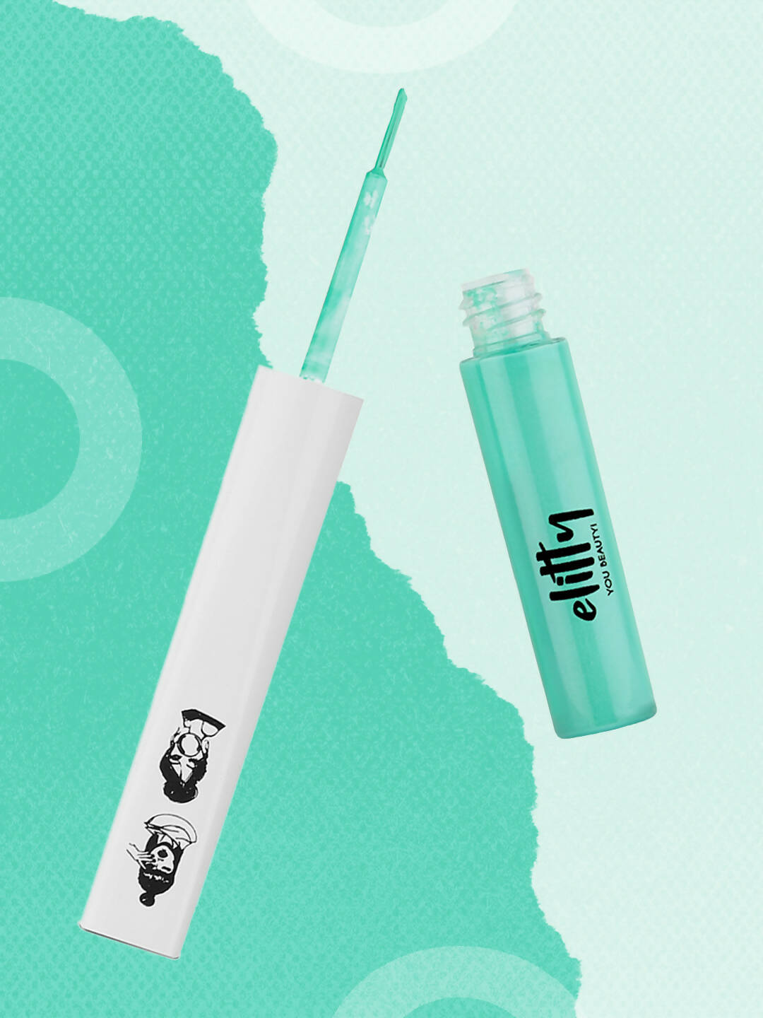 Elitty Cyan Green Pop Color Matte Finish Liquid Eyeliner - High Maintenance-Cyan Green - Distacart