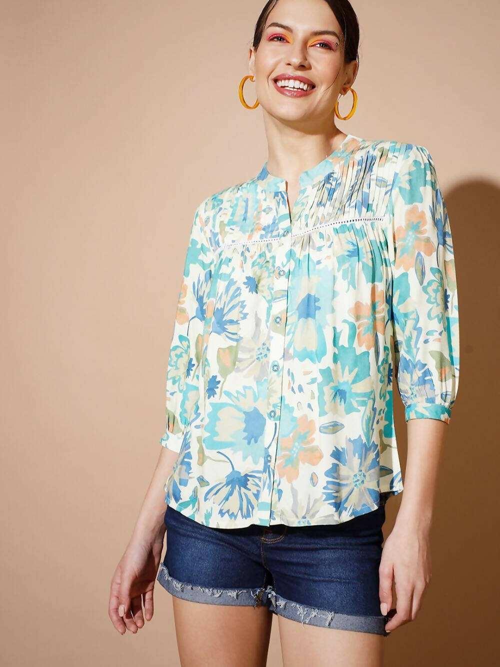 Myshka Women Multi Floral Tops - Distacart