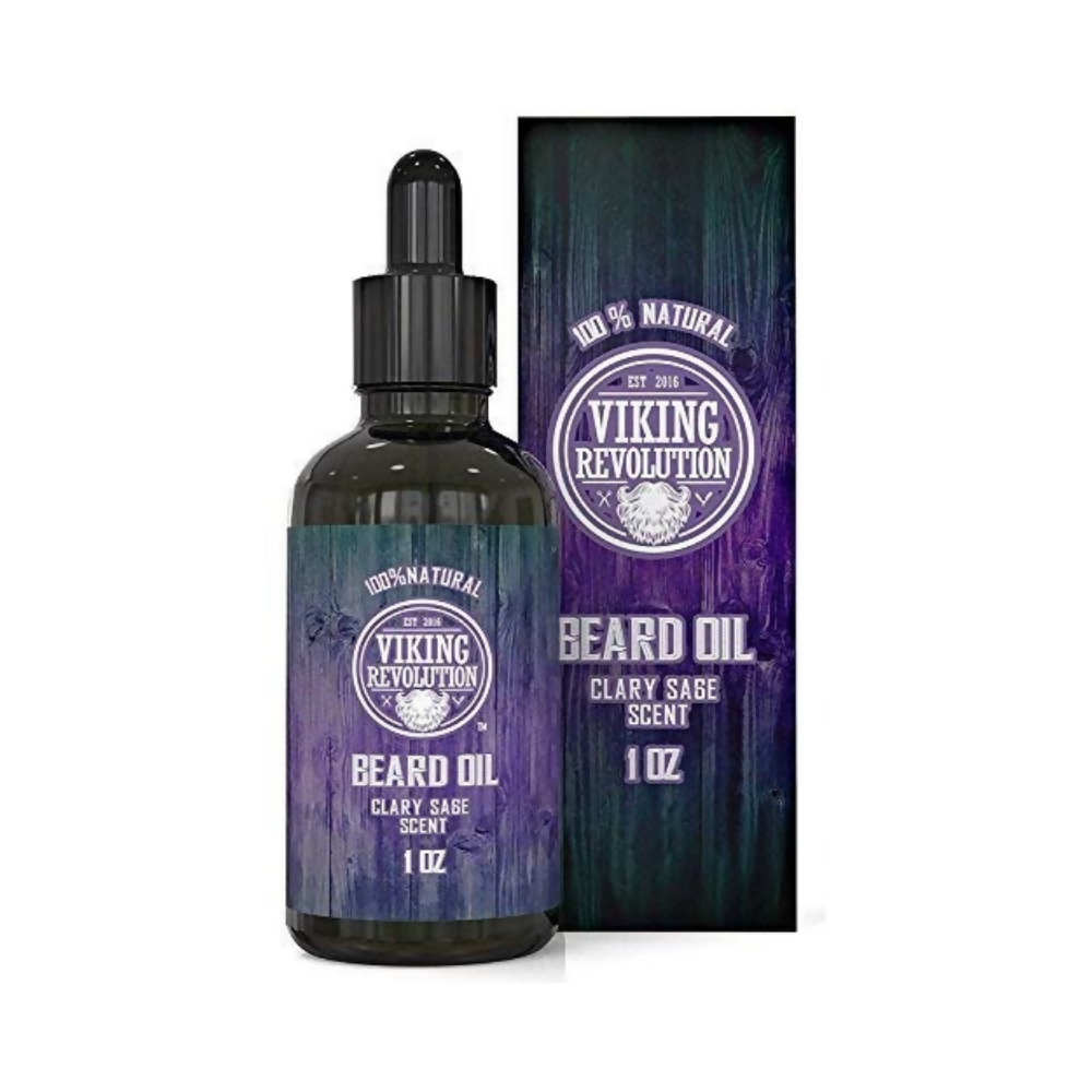 Beard Oil Conditioner - All Natural Clary Sage Scent with Organic Argan & Jojoba