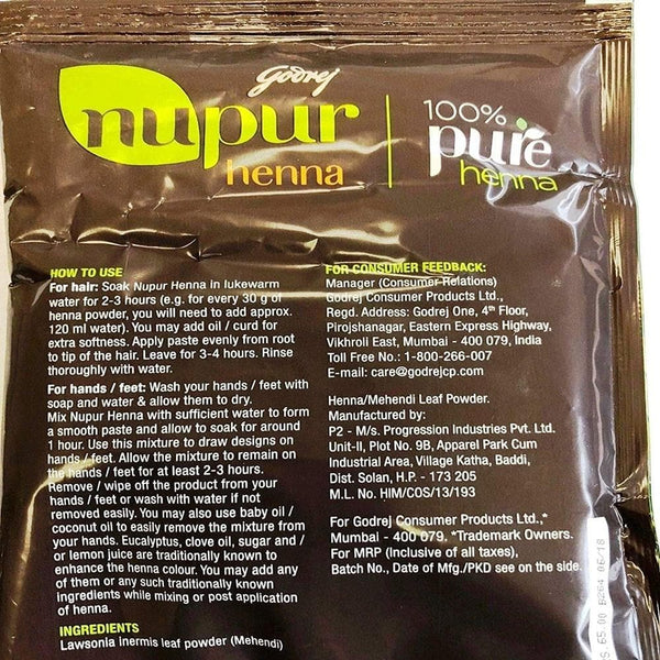 Godrej Nupur Henna - 120g (Pack of 2) , Black - Price in India, Buy Godrej Nupur  Henna - 120g (Pack of 2) , Black Online In India, Reviews, Ratings &  Features | Flipkart.com