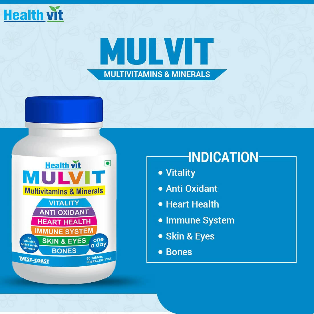 Healthvit Mulvit Multivitamins and Minerals Tablets - Distacart