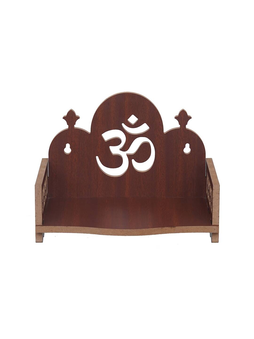 eCraftIndia Brown Om Symbol Decorative Wooden Pooja Temple - Distacart