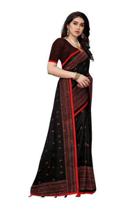 Thumbnail for Vamika Black Jute Silk Embelished Saree (HOLIKA BLACK)