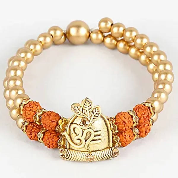 Om Pearl Bracelet Rakhi & Kaju Katli Box - Distacart