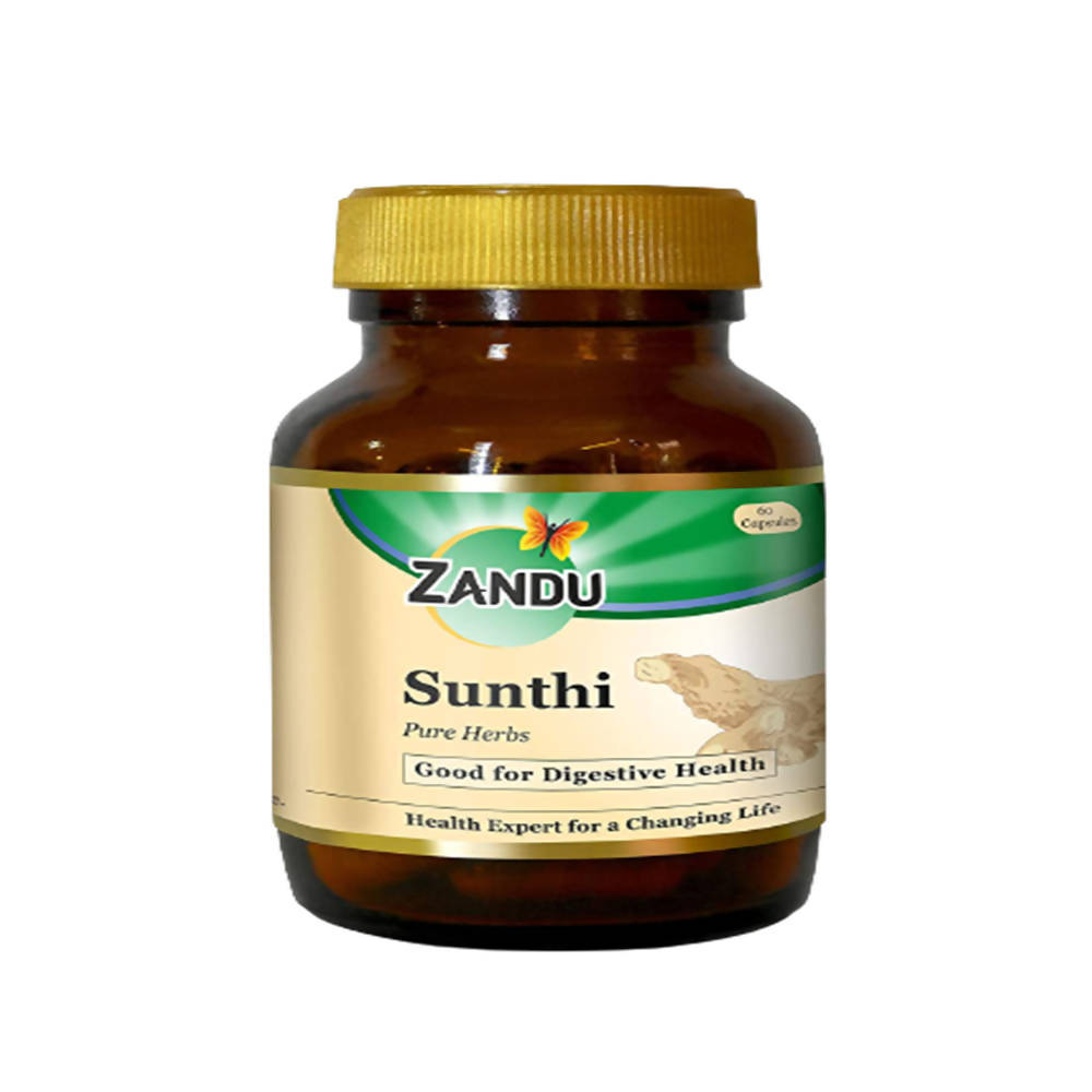 Zandu Sunthi Pure Herbs Capsules Good For Digestive Health - Distacart