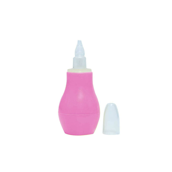 Safe-O-Kid Silicone Baby Nasal Aspirator, Vacuum Sucker, Instant Relief From Blocked Baby Nose Cleaner, Pink - Distacart