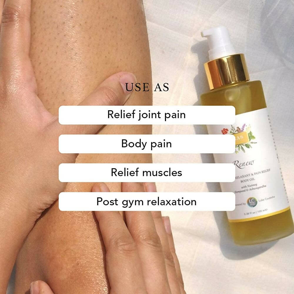 Ras Luxury Oils Renew Muscle Relaxant & Pain Relief Body Oil - Distacart