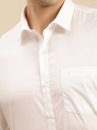 Thumbnail for Ramraj Cotton Mens Full Sleeve White Shirt Plus Size - Cool Cotton - Distacart