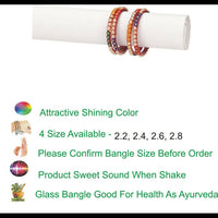 Thumbnail for Afast Bridal Wedding & Party Fashionable Colorful Glass Bangle/Kada Set, Pack Of 4 - Multicolor - Distacart