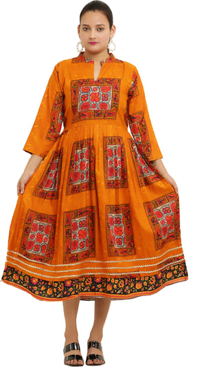Mustard Color Function Wear Designer Printed Straight Cut Dress In Pur –  Rakhi Fashion Pvt Ltd