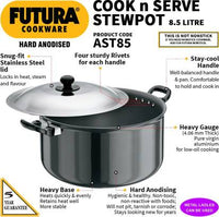 Thumbnail for Hawkins Futura Cook n Serve Stewpot 28 cm Diameter 8.5 L with Lid (AST85) - Distacart