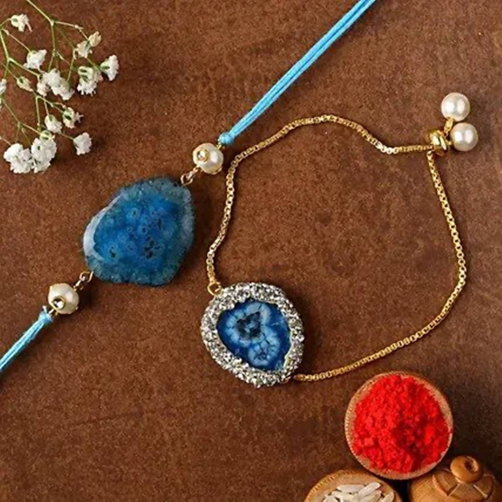 Ferns N Petals Pretty Stone Lumba Rakhi Designer Set