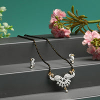 Thumbnail for AanyaCentric Gold-plated Mangalsutra Pendant Earring Set & Silver Plated Anklet - Distacart