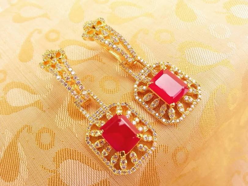 AD Ruby Designer Earrings