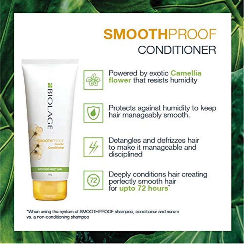 Biolage Smoothproof Conditioner For Frizzy Hair, Provides Humidity Control  & Anti-Frizz Smoothness, With Camellia Flower