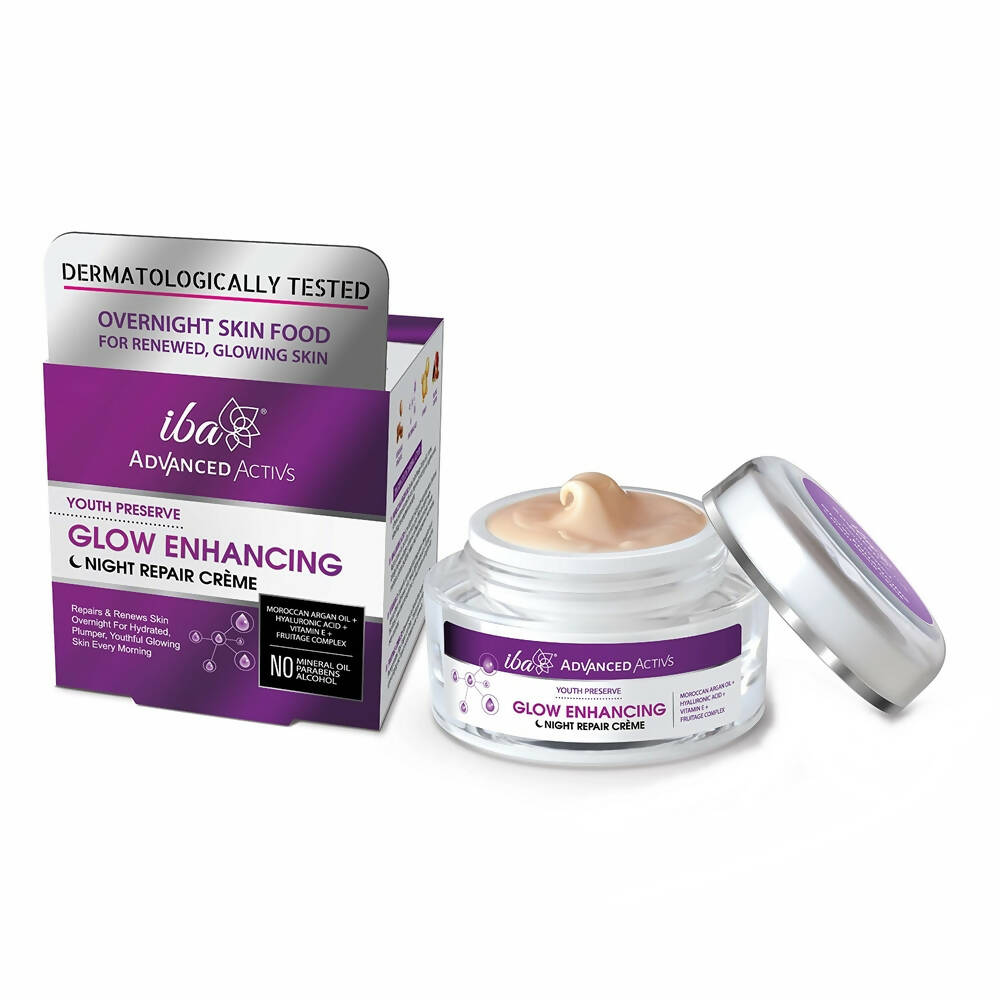 Iba Advanced Activs Youth Preserve Glow Enhancing Night Repair Crème - Distacart