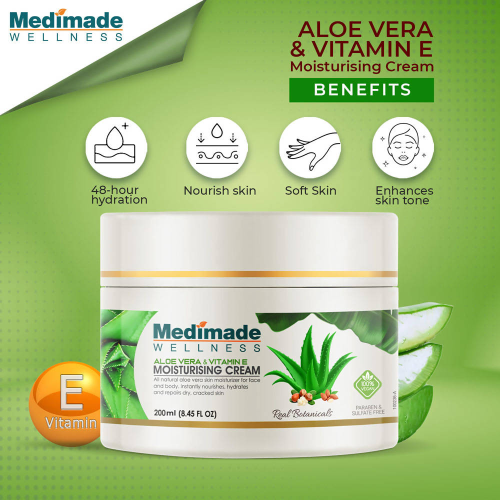 Medimade Wellness Aloe Vera & Vitamin E Moisturising Cream - Distacart