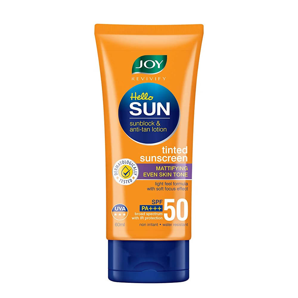 Joy Revivify Hello Sun Sunblock & Anti Tan Lotion Tinted Sunscreen SPF 50 PA+++ - Distacart