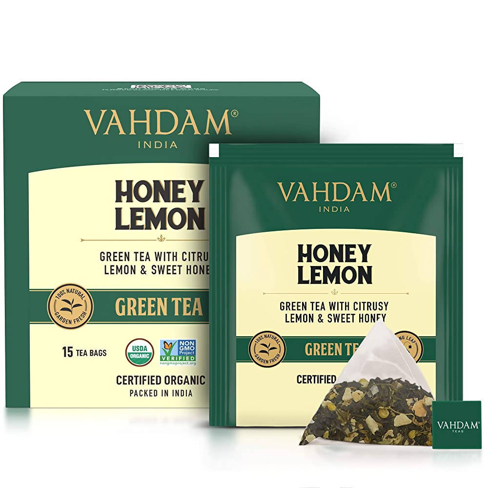 Buy Vahdam Honey Lemon Green Tea Online at Best Price