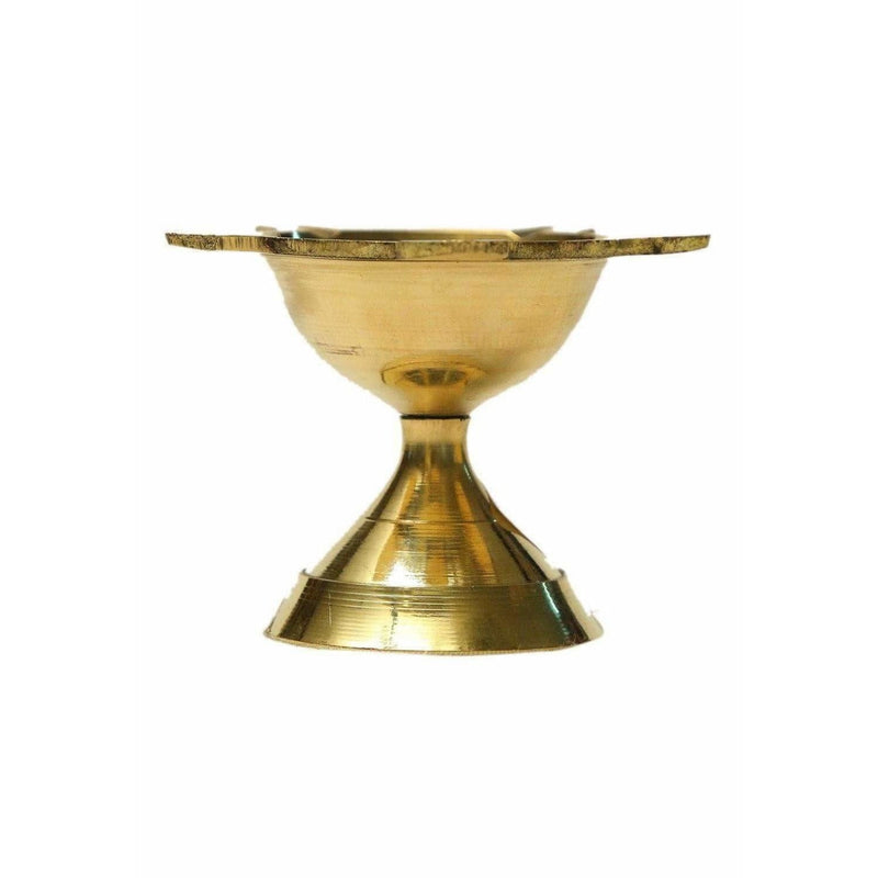 Hari Store Small Brass Lamp with Stand Brass Table Diya Price in