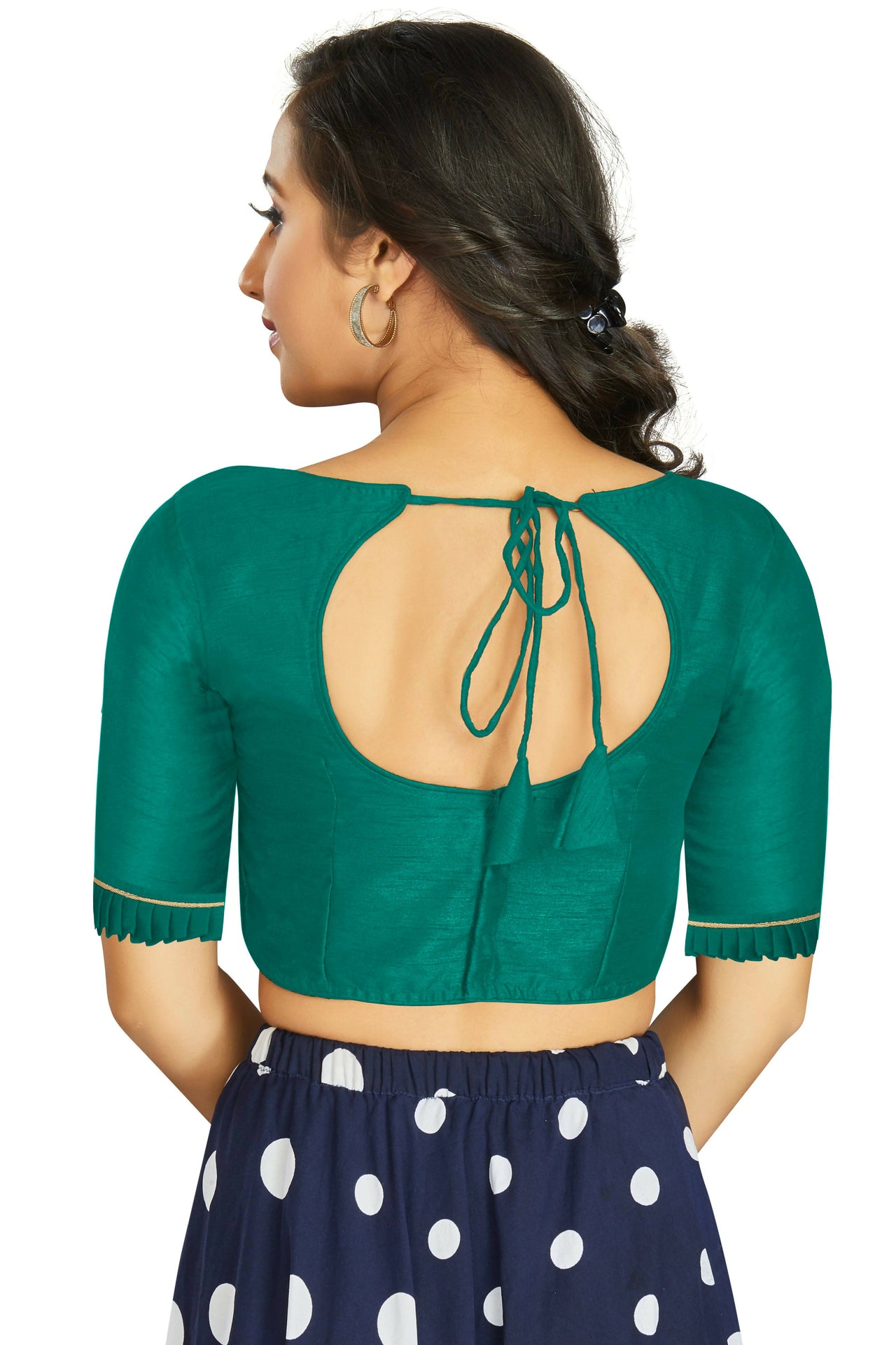 Aastha Fashion Women's Sea Green Art Silk Designer Party Wear Readymade Blouse - Distacart