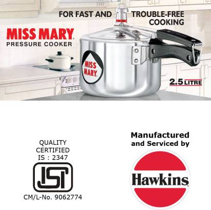 Buy Hawkins Miss Mary 2.5 L Pressure Cooker Aluminium Online at