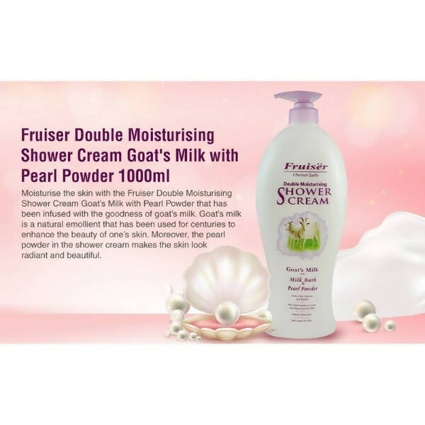 Fruiser Double Moisturizing Shower Cream Goat's Milk With Pearl Powder - Distacart