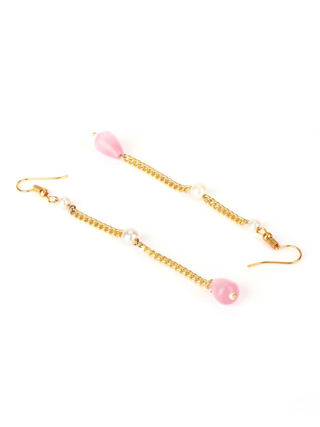 Gold-Plated Contemporary Drop Earrings - Ruby Raang - Distacart