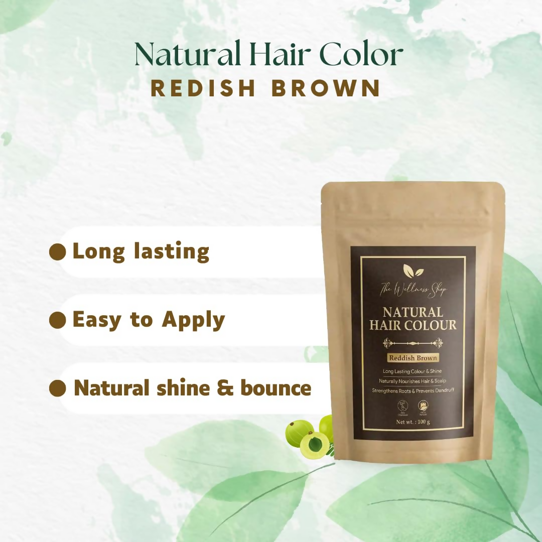 The Wellness Shop Natural Hair Colour - Reddish Brown - Distacart