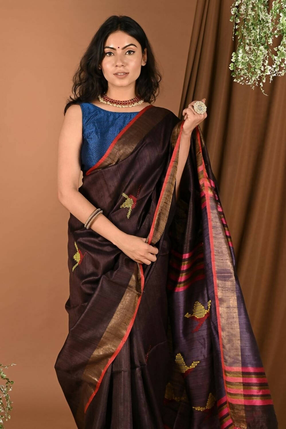 Buy Kashidakari Hand Embroidery Chanderi Silk Saree Online at iTokri.com by  ITOKRI CRAFTS INITIATIVE l iTokri आई.टोकरी