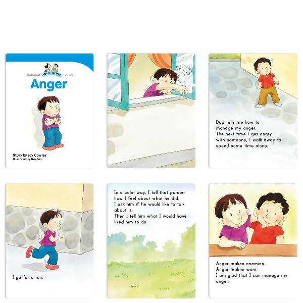 Jolly Scholars Emotional Well Being Story Books Set of 8 Ages 3-6 Years For Kids Learn Beauty, Anger, Sadness, Love Family & Friends etc. - Distacart