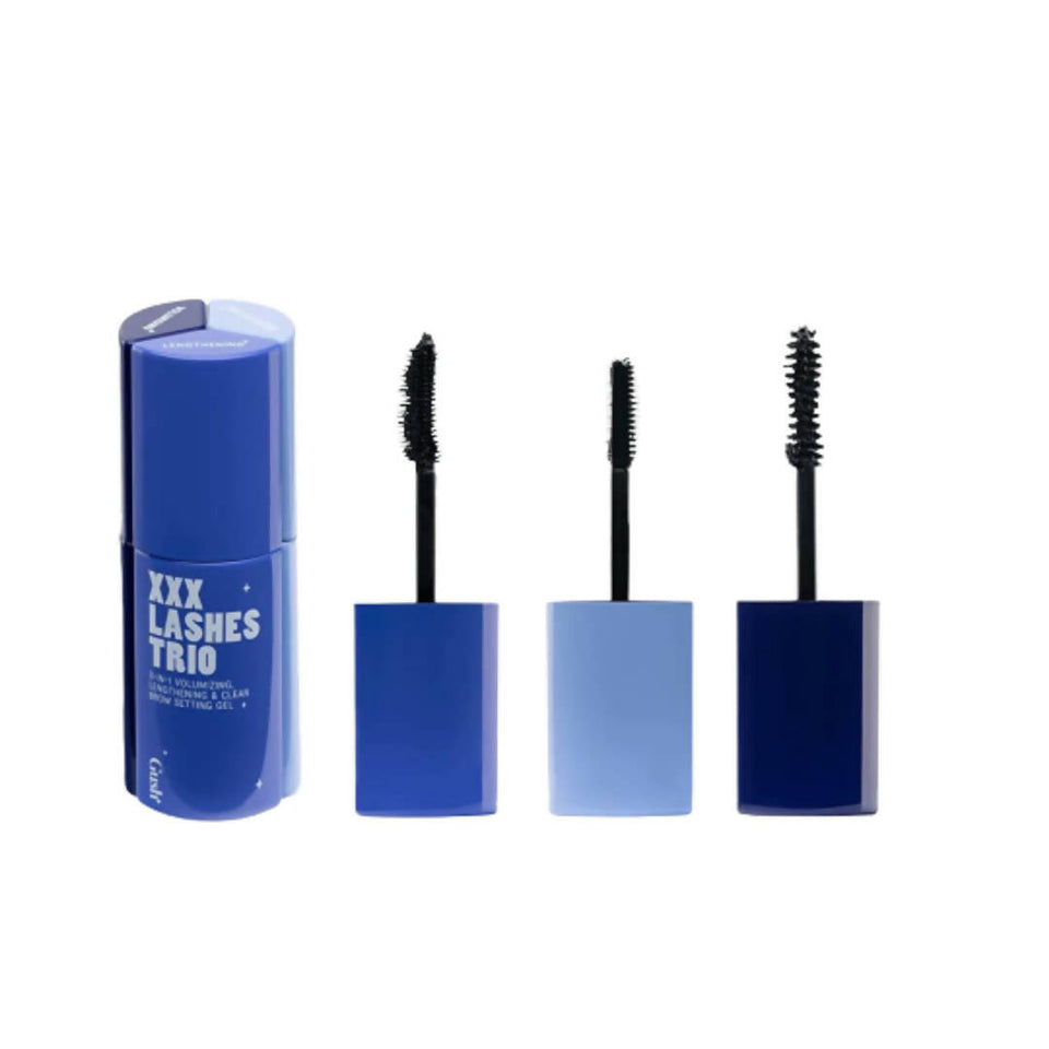 Buy Gush Beauty XXX Lashes Trio- Black Out - 3-in-1 - Lengthening & Clear  Brow Setting Gel Online at Best Price | Distacart