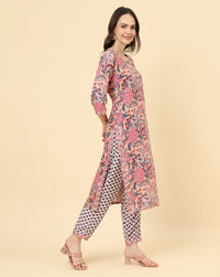 Thumbnail for Varanga Women Assorted Viscose Rayon Printed Regular Kurta With Trousers & Dupatta - Distacart