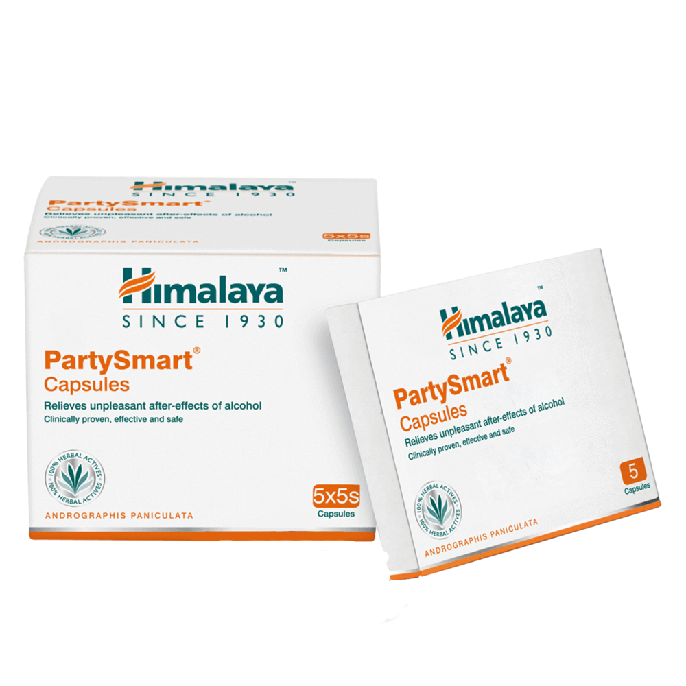 Himalaya PartySmart Capsules - Relieves Unpleasant Alcohol After