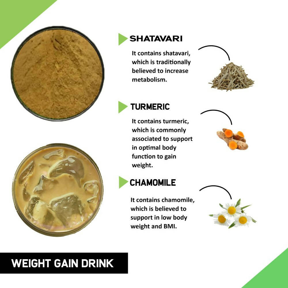 Just Vedic Weight Gain Drink Mix - Distacart