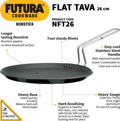 Futura Non Stick Flat Tawa NFT26 26cm