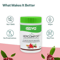 Thumbnail for OZiva Plant Based HerComfort with Ashwagandha, Flax Seeds & Ashoka Stem Extracts Capsules - Distacart