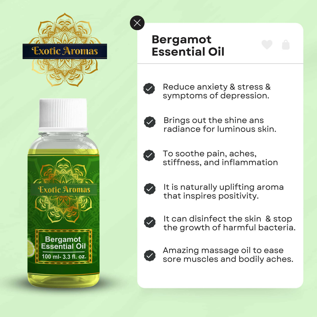 Buy Exotic Aromas Bergamot Essential Oil Online at Best Price | Distacart